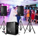 thumbnail of Pack sono 2200W - Enceintes/Caisson/Pieds - USB/BLUETOOTH - BMS-1512, Câbles, Portique Lumière, Mariage, Salle des fêtes DJ