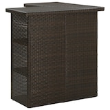 thumbnail of vidaXL Hoek bartafel bruin 100x50x105 cm Poly Rotan