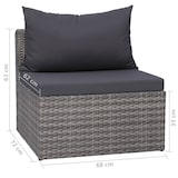 thumbnail of vidaXL 8-tlg. Garten-Lounge-Set mit Auflagen Poly Rattan Grau