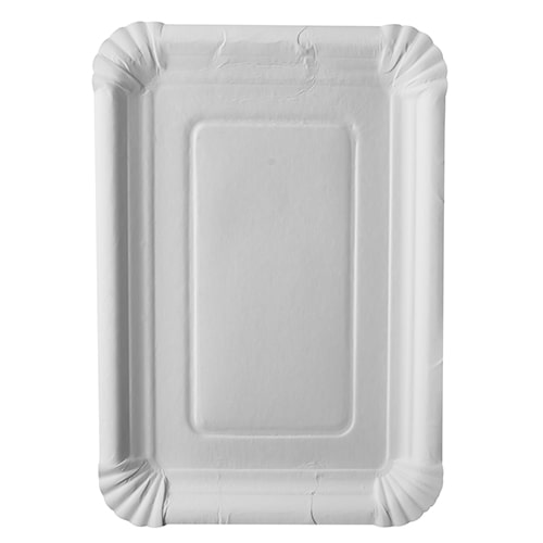 PAPSTAR 250 Teller, Pappe "pure" eckig 18 cm x 26 cm weiss