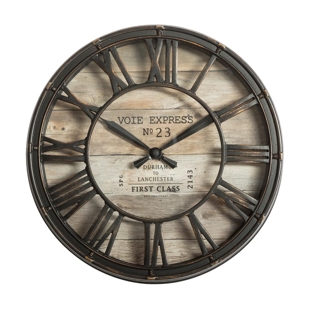 Atmosphera - Relógio mecânico Ø21x4,7cm feito de polipropileno na cor marrom