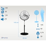 thumbnail of PURLINE Industrie-Bodenventilator 120W mit Aluminiumflügeln VENTY IND 120F