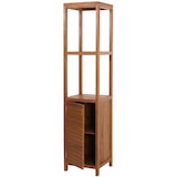 thumbnail of Teak-Regal HWC-M84, Badschrank Badregal Badezimmer, hochwertiges B-Grade-Teak (Kernholz, 20-30 Jahre), 180x40cm