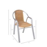thumbnail of METRO PROFESSIONAL Fauteuil de terrasse NARNI, alu/poly rotin, empilable, beige