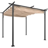 thumbnail of Pérgola de Metal 3x3m Gazebo Cenador para Jardín Patio con Techo Retráctil