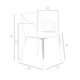 thumbnail of Angel Cerdá  Cadeira de jantar estofada em tecido com pernas em aço inoxidável cromado. 4050C