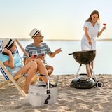 thumbnail of Relaxdays Einkaufskorb, faltbar, Tragegriff, HBT: 45 x 43 x 30,5 cm, Isoliertasche zum Einkaufen, Picknickkorb, hellgrau