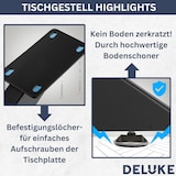 thumbnail of DELUKE® Tischgestell Metall KRYT Schwarz matt inkl. Schrauben + Bodenschoner Tischbein Tischkufe Tischgestell für Holztisch Esstisch 71x120x68cm