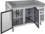 thumbnail of GastroHero Pizzakühltisch 1510x800 mm Granitplatte 2 Türen Edelstahl Kühltisch -2 bis +8 °C 390 Liter Pizzatisch ECO