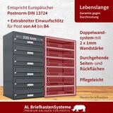 thumbnail of AL Briefkastensysteme 21 Fach Premium Wand Briefkasten Anlage in RAL 7016 Anthrazit Grau, Post A4, robust, wetterfest, Artikelnummer: 132P21EA3P7016