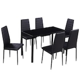 thumbnail of vidaXL 7-delige eettafel set zwart