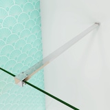 thumbnail of AICA Walkin Mampara Panel de ducha Vidrio Templado de 8mm con Tratamiento Antical con una Barra Fija de 90cm Perfil Cromado (68-70)x190cm