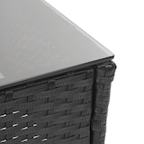 thumbnail of Poly-Rattan Garnitur HWC-F55, Balkon-/Garten-/Lounge-Set Sofa Sitzgruppe ~ schwarz, Kissen dunkelgrau