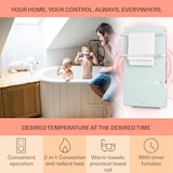 thumbnail of Hot Spot Crystal Flow Badheizer 45x82cm 36m² 2000W 5-40°C LED Verspiegeltes Glas