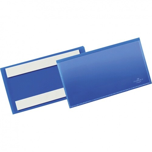 DURABLE Etikettentasche, selbstklebend, blau/transparent, 100x38mm, 50/VE