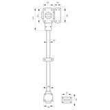 thumbnail of Verrou à bouton Mirage 6 pour porte d'entrée, cylindre 45mm, tringle 2 pts en acier, bas, droit, 3 clés, bronze - THIRARD