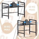 thumbnail of Mikrowellenregal Marana stufig schwarz/2-stufig