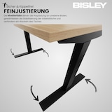 thumbnail of Bisley E-WonderTech elektrisch höhenverstellbarer Schreibtisch 160x60 cm in Schwarz/Eiche - Elektrischer Tisch höhenverstellbar mit Memory-Funktion