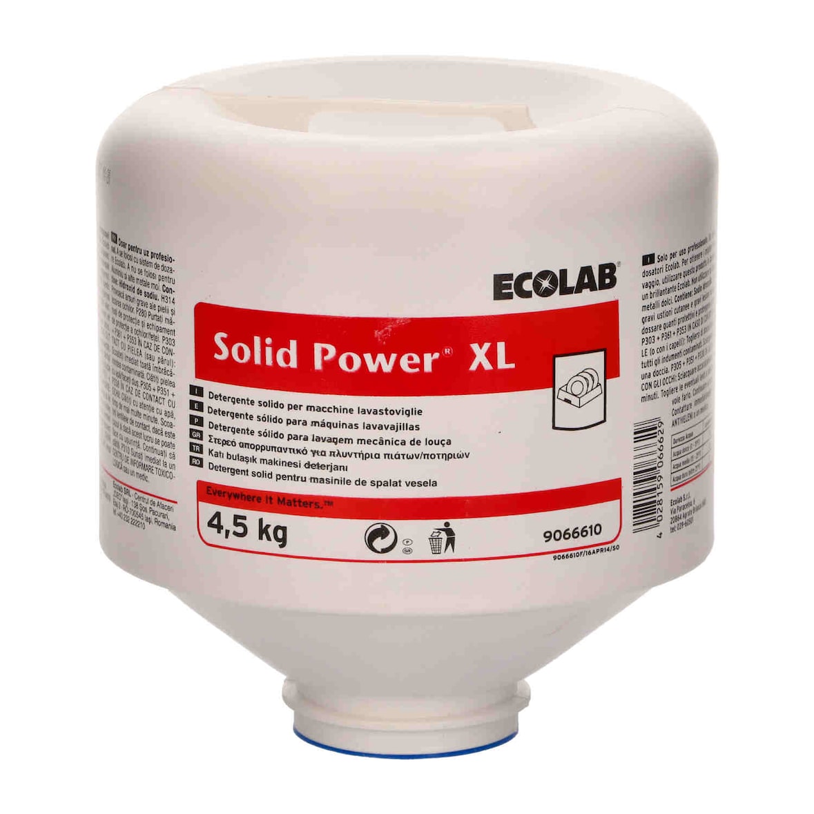 SOLID POWER XL | Detergente sólido super concentrado para el lavado mecánico de la vajilla - 4,5 kg