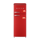 thumbnail of EVVO Frigorífico 2 puertas F45 Retro Rojo, refrigerador 170 litros, congelador 45 litros, diseño vintage,  Rojo