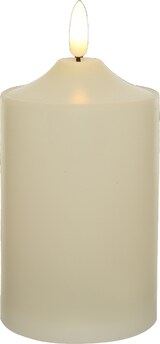 thumbnail of LED Kerze mit Timer 7,5x15cm - Outdoorkerze Kirchenkerzen Tischkerzen Flammenlose Kerzen Timerfunktion Kunstkerze Deko Stumpenkerzen Creme Warmweiß
