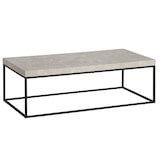 thumbnail of Couchtisch 120x60x38 cm Sandfarben Sofatisch in Stein-Optik Modern, Design Wohnzimmertisch Rechteckig, Loungetisch Beige, Kaffeetisch Metallbeine