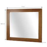 thumbnail of Espejo de pared de teca HWC-M75, espejo de baño, marco de madera, teca de calidad B (duramen, 20-30 años), 71x80cm