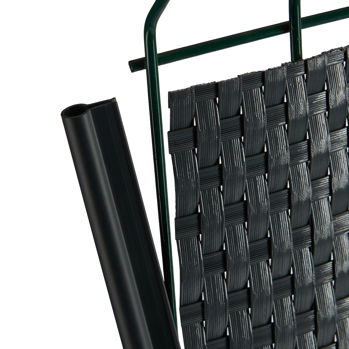 Wilk Abschlußleisten zum Befestigen der Rattan-Sichtschutzstreifen, Farbe schwarz, 10er-Pack