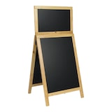thumbnail of Securit® Stoepbord "Duplo-Top" - Beuk - Gelakt rubberhout - 55x120cm