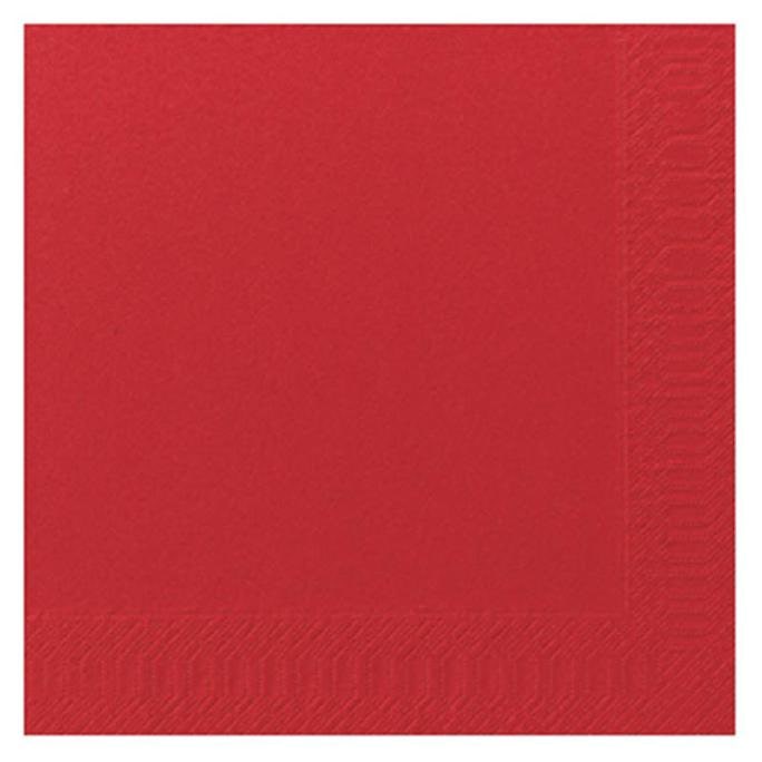 DUNI Zelltuch Serviette 40x40 cm 1/4F.rot