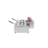 thumbnail of Elektrische friteuse zonder kraan, E.G.O-thermostaat, roestvrij staal, 330 x 560 x 430 mm | Gasfrit