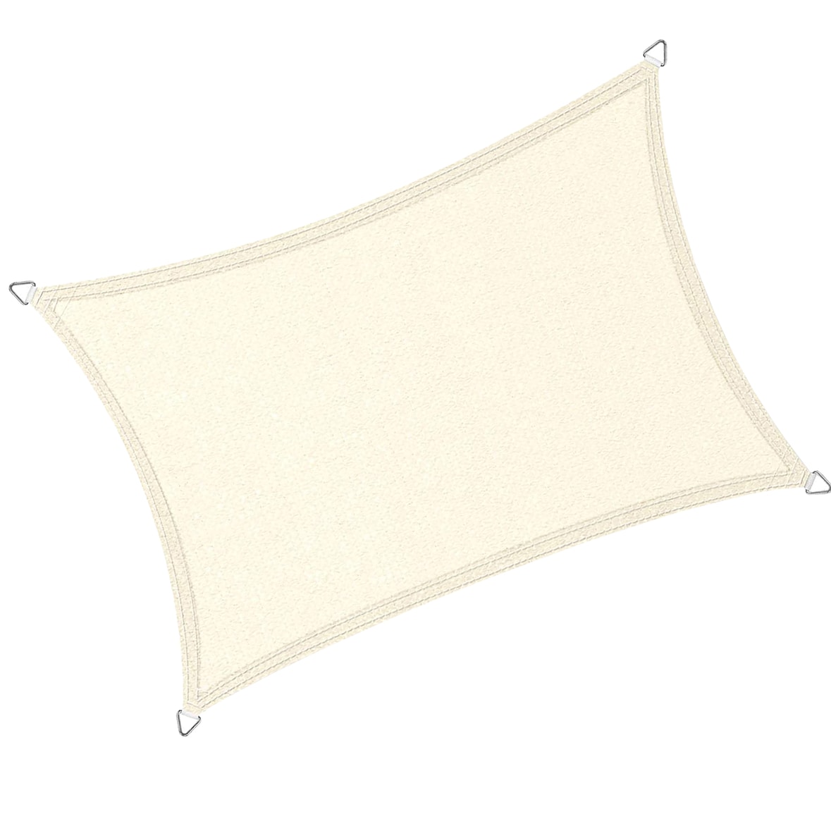 Sonnensegel SunComfort Rechteckig - Profi Sonnenschutz aus HDPE-Gewebe Farbe:Creme,Größe:3.00 x 4.00 m