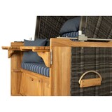 thumbnail of Strandkorb deVries PURE® Friesland Sylt XL - PE stone grey - Dessin 249 - inkl. Schutzhülle