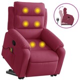 thumbnail of vidaXL Massagesessel mit Aufstehhilfe Weinrot Samt