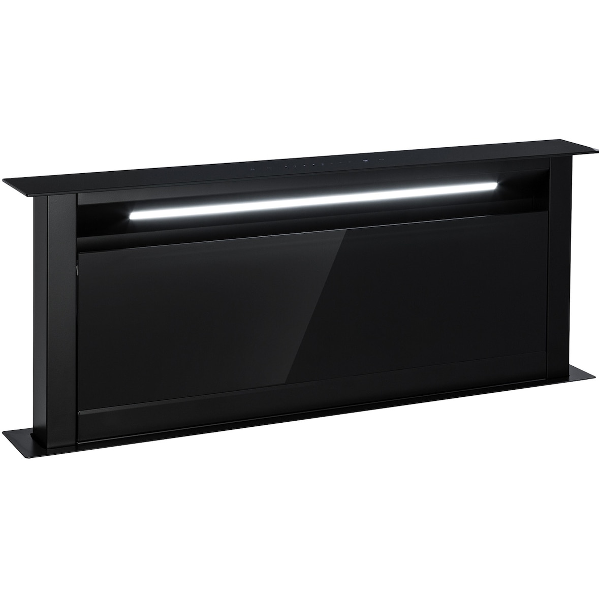 Klarstein Royal Flush Eco Dunstabzugshaube 90 cm 714 m³/h A+ Schwarz