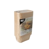thumbnail of PAPSTAR 50 Backformen "pure" eckig 167 ml 4 cm x 6,5 cm x 11 cm braun