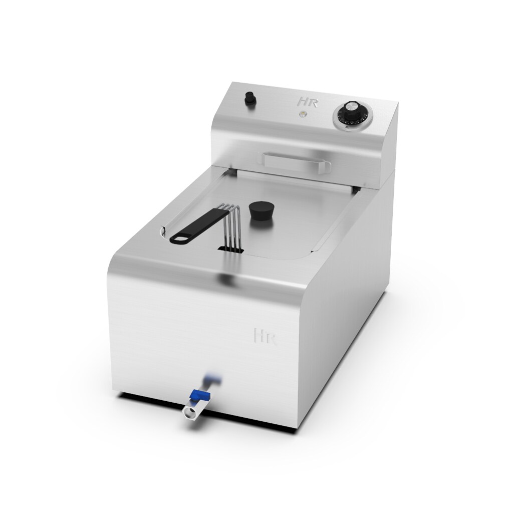 Freidora Industrial Eléctrica Simple Con Grifo 8L FD8L300 de HR Fainca