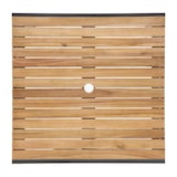 thumbnail of Mesa Bolero de madera de acacia cuadrada con patas de acero 800x800x740mm