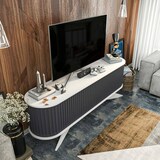 thumbnail of Dmora Mobile porta TV Desteve, Credenza da soggiorno, Armadio basso per TV, Base parete attrezzata, 180x43h60 cm, Antracite e Bianco