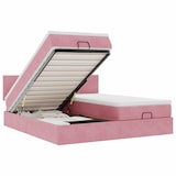 thumbnail of vidaXL Ottoman-Bett mit Matratzen & LEDs Rosa 160x200 cm Samt