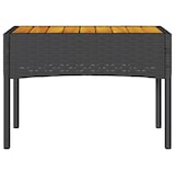 thumbnail of vidaXL Gartenbank 2-Sitzer mit Kissen und Tisch Schwarz Poly Rattan