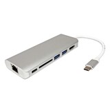 thumbnail of ROLINE Dockingstation USB Typ C, HDMI 4K, USB, SD/MicroSD, Gigabit Ethernet