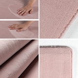 thumbnail of Teppich Schlafzimmer Unifarben Elegant Waschbar Wohnzimmer Esszimmer Pflegeleicht Rosa 200x290 cm OEKO-TEX – LECH von Kadima Design
