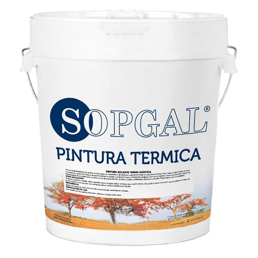 Pintura Térmica Anti-Calor Tejados de Fibrocemento (Blanco, 15l) - Impermeabiliza y aísla del calor y baja la temperatura interior