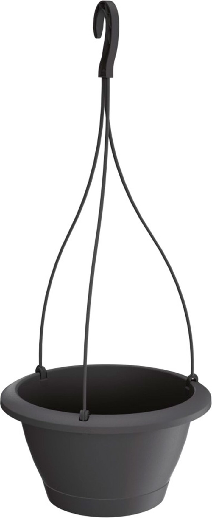 Prosperplast - RESPANA W 2L Blumentopf - 20,8x20,8x12,5cm in Anthrazitfarbe