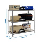 thumbnail of SimonRack Étagère Rangement 900x1100x300 mm, 3 niveaux, plateaux en bois, charge 200 kg par niveau, Gris - Maderclick