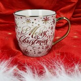 thumbnail of 2er Set Jumbobecher 450 ml Porzellan Merry Christmas Weiß Gold Tee-Tasse Kaffee
