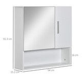 thumbnail of kleankin Armadietto Specchiera Pensile in Legno a 2 Ante Bianco