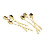 thumbnail of 6er Pack Langstiel-Löffel MELINA, Edelstahl, mit PVD-Beschichtung, Farbe: Gold. Edelstahl 18/10, poliert, Materialstärke: 2.0 mm