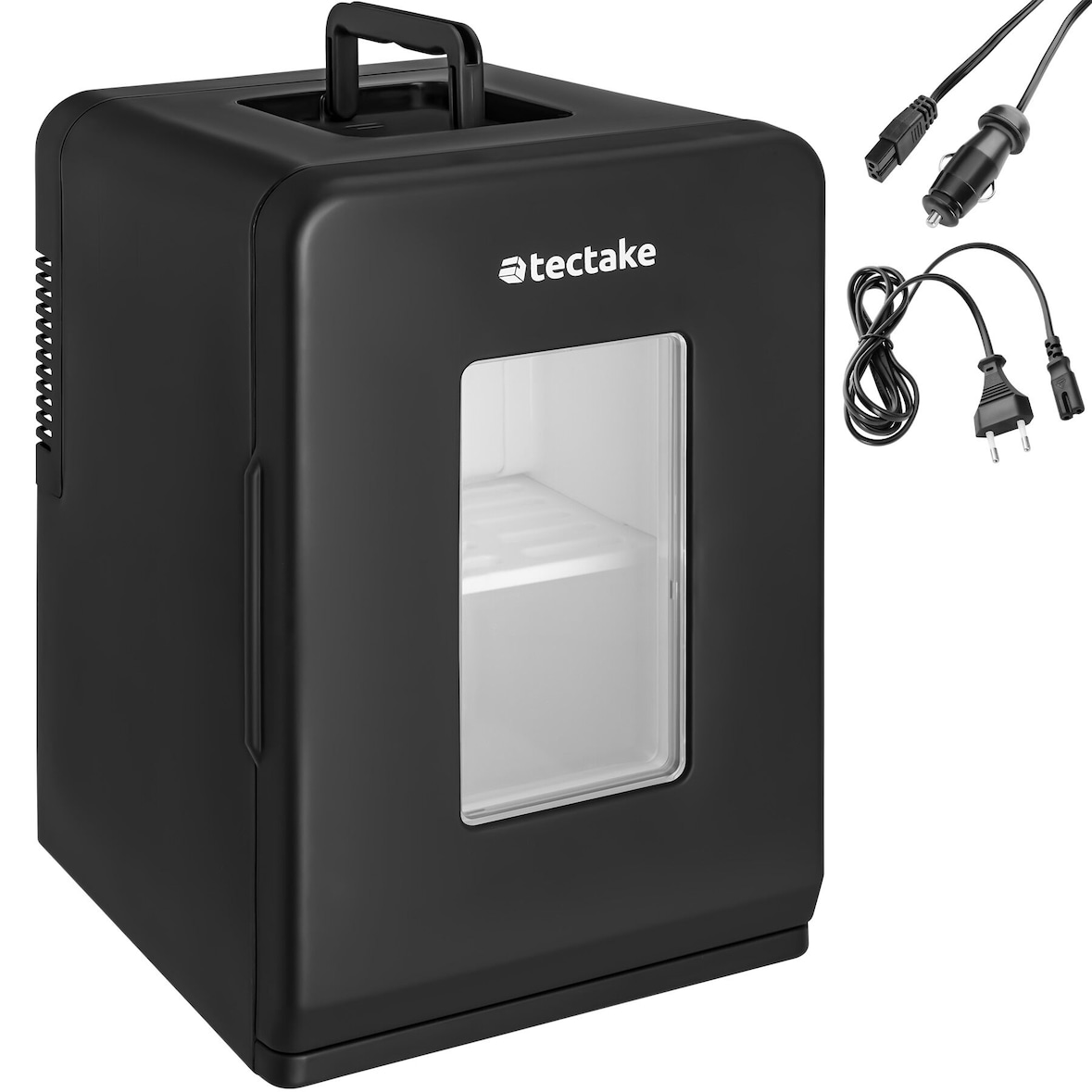 Tragbarer Mini-Kühlschrank mit 2 in 1 Funktion 27x31x41cm - schwarz